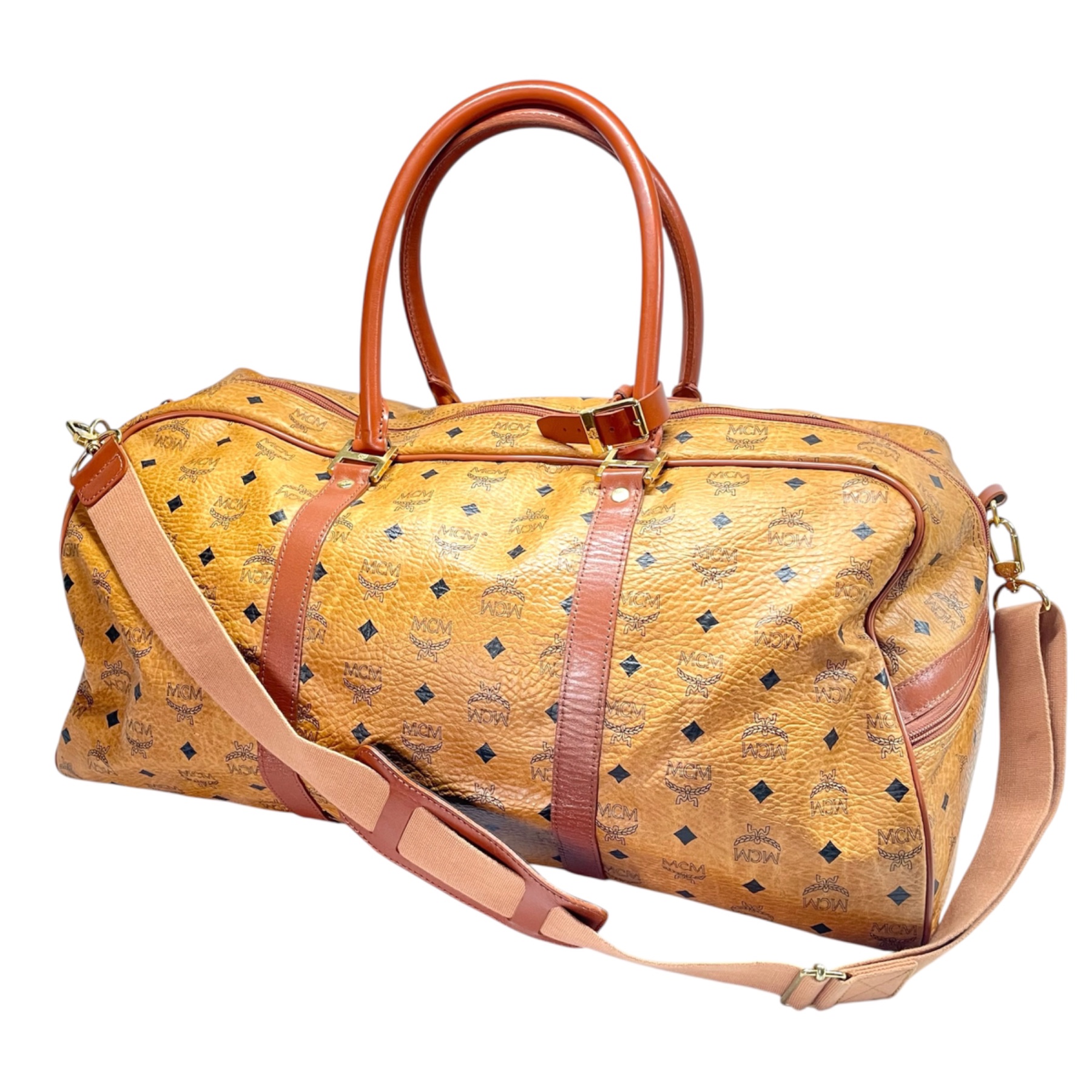 【須坂市のブランド品買取実績】MCM (エムシーエム) ロゴグラム 2WAYショルダー ボストンバッグをお買取りしました|ブランドショップサンクス須坂店