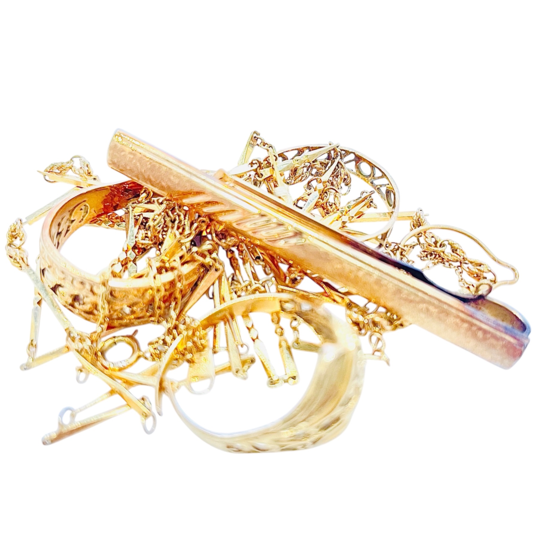 【須坂市の金・プラチナ買取実績】K18 ネクタイピン リング ネックレス おまとめをお買取りしました|ブランドショップサンクス須坂店