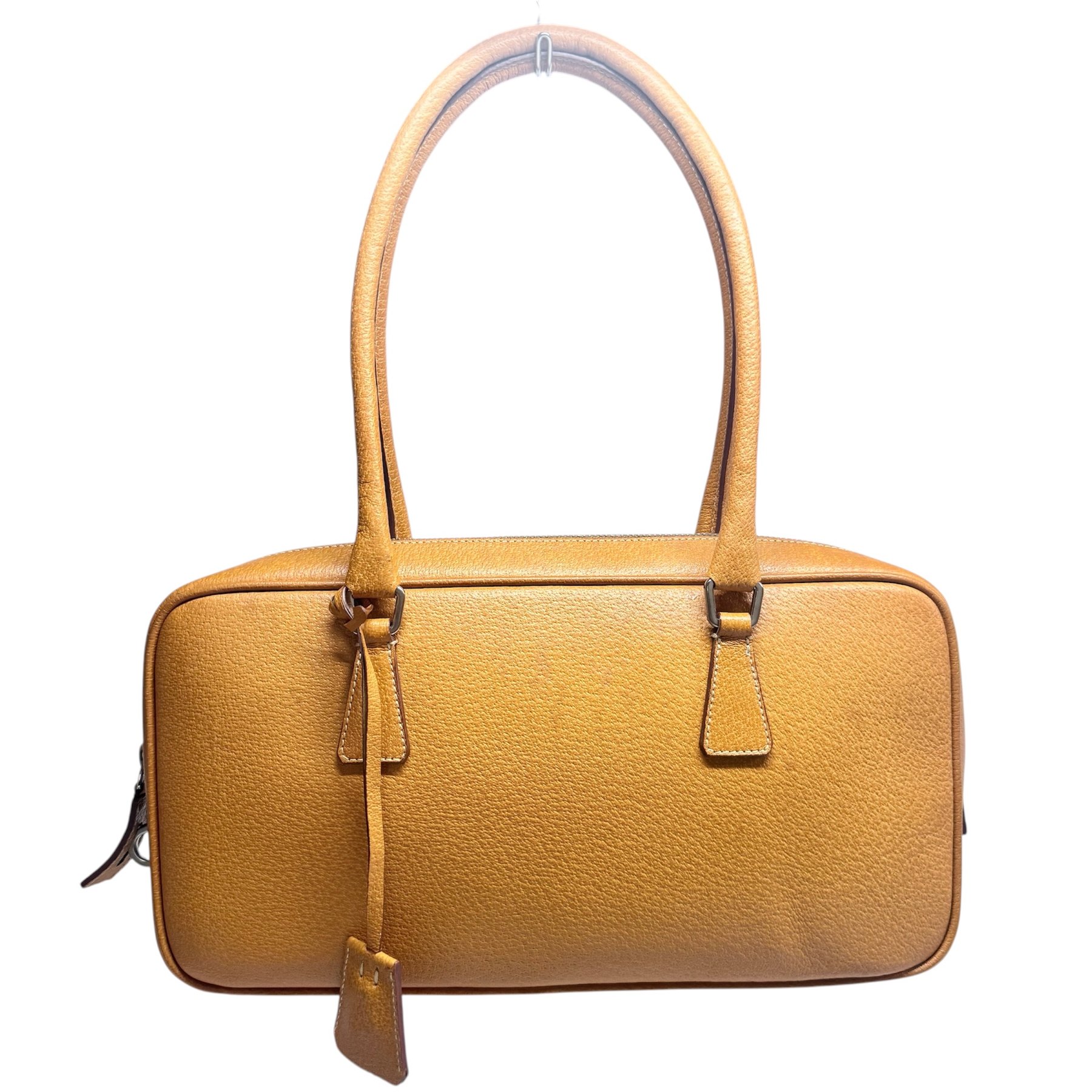 【長野市のブランド品買取実績】プラダ(PRADA) ハンドバッグ キャメル ベージュをお買取りしました|ブランドショップサンクス須坂店